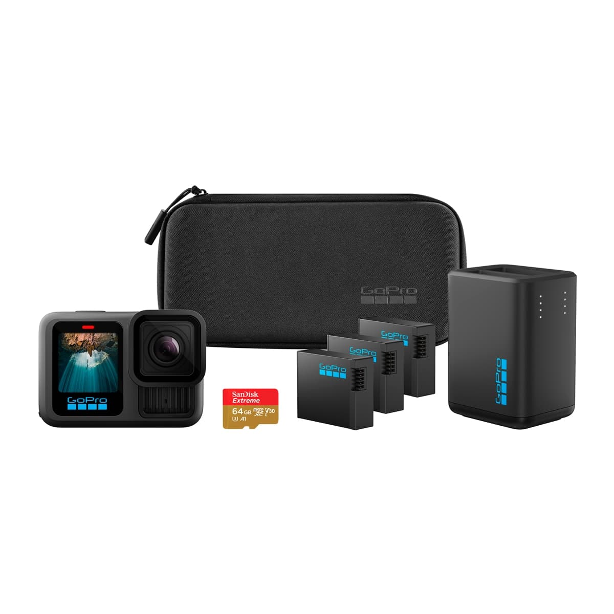 GoPro - Cámara deportiva HERO13 BLACK Extended Power Bundle.