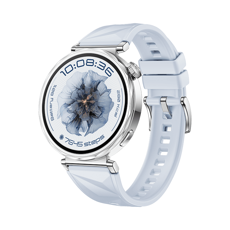 HUAWEI WATCH GT 5 41mm Tarnish Stainless Steel con Correa Azul Fluoroelastómero